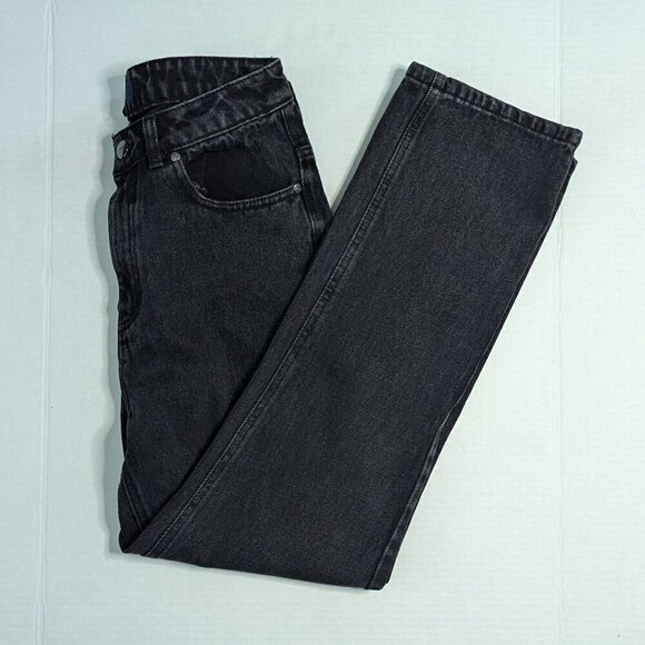 Roberto Cavalli CLASS Black Sprocket Straight High Rise Cropped Jeans 26 NEW - Picture 2 of 7